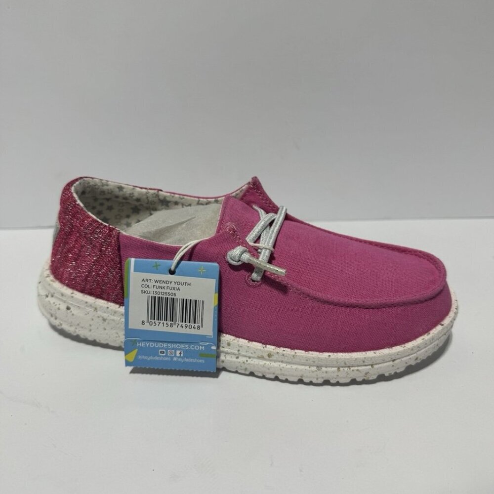 Hey Dude Youth Wendy Loafer Pink Size 2 M Big Kid